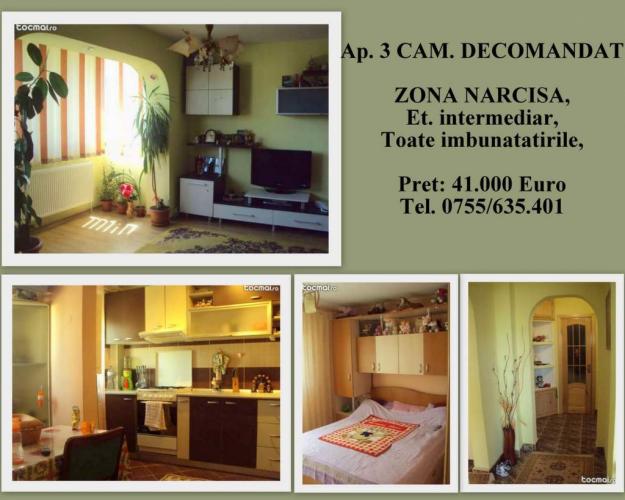 BACAU, VAND APARTAMENT CU 3 CAMERE LA NARCISA, MODERNIZAT, - Pret | Preturi BACAU, VAND APARTAMENT CU 3 CAMERE LA NARCISA, MODERNIZAT,