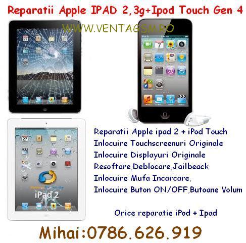 Touchscreen ipad 2,inlocuiesc geam spart ipod touch 0786626919 - Pret | Preturi Touchscreen ipad 2,inlocuiesc geam spart ipod touch 0786626919