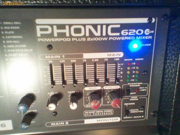 Vand mixer amplificat Phonic powerpod 620 - Pret | Preturi Vand mixer amplificat Phonic powerpod 620