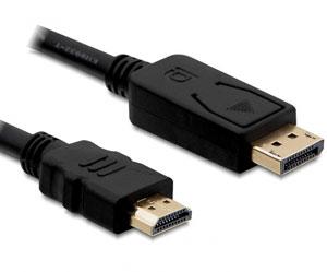 Cablu Delock DisplayPort - HDMI T-T ecranat, 1M 82586 - Pret | Preturi Cablu Delock DisplayPort - HDMI T-T ecranat, 1M 82586