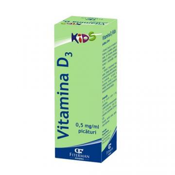 Fiterman Vitamina D3 Kids Solutie 10ml - Pret | Preturi Fiterman Vitamina D3 Kids Solutie 10ml