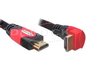 Cablu HDMI 1.4 19T-19T 1M angle, Delock 82685 - Pret | Preturi Cablu HDMI 1.4 19T-19T 1M angle, Delock 82685