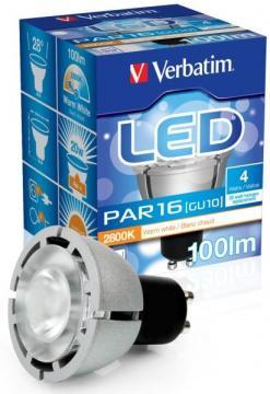 Bec tip LED PAR16 GU10, 4W, 2850K, 100 lumeni, Verbatim (52022) - Pret | Preturi Bec tip LED PAR16 GU10, 4W, 2850K, 100 lumeni, Verbatim (52022)