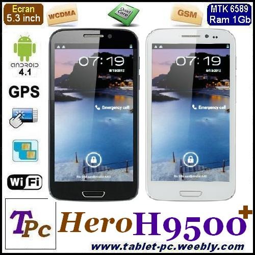 Hero H9500 + Quad Core - CPU MTK6589, Andriod 4.1, ecran 5.3 inch, IPS, Ram 1Gb, dualsim, - Pret | Preturi Hero H9500 + Quad Core - CPU MTK6589, Andriod 4.1, ecran 5.3 inch, IPS, Ram 1Gb, dualsim,