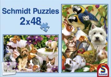 Puzzle Schmidt 2 x 48 Animal Friendship - Pret | Preturi Puzzle Schmidt 2 x 48 Animal Friendship
