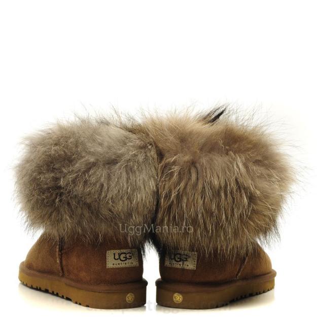 Cizme UGG Australia Fox Fur Castana blana de vulpe 350 lei - Pret | Preturi Cizme UGG Australia Fox Fur Castana blana de vulpe 350 lei