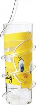 Pahar Fancy cu pai 35cl TWEETY YELLOW - Pret | Preturi Pahar Fancy cu pai 35cl TWEETY YELLOW