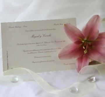 Invitatie de nunta simpla crem - Pret | Preturi Invitatie de nunta simpla crem