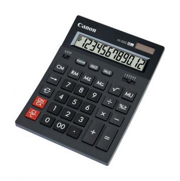 Calculator de birou portabil AS-2222, 12 digits, negru, Canon - Pret | Preturi Calculator de birou portabil AS-2222, 12 digits, negru, Canon