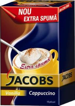 Jacobs Cappucino Vanilie, 10 plicuri x 13.5 g - Pret | Preturi Jacobs Cappucino Vanilie, 10 plicuri x 13.5 g