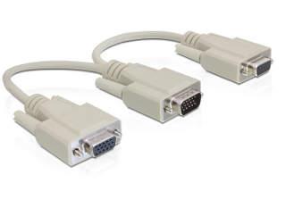 Cablu Y  VGA tata la 2 x VGA mama 20 cm, Delock 65328 - Pret | Preturi Cablu Y  VGA tata la 2 x VGA mama 20 cm, Delock 65328