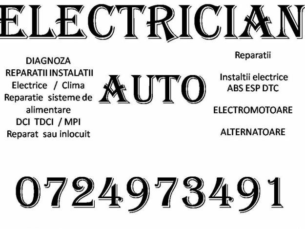 electrician auto diagnoza profesionala electrica electronica electromecanica mecanica - Pret | Preturi electrician auto diagnoza profesionala electrica electronica electromecanica mecanica