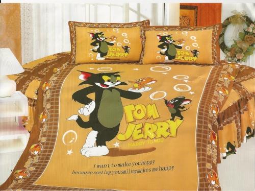 Setul cuvertura+ 2 fete perna Tom si Jerry - Pret | Preturi Setul cuvertura+ 2 fete perna Tom si Jerry