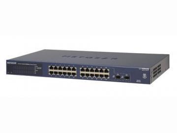 Switch NetGear 24 porturi 10/100/1000Mb/s SMART + 2SFP GS724T-300EUS - Pret | Preturi Switch NetGear 24 porturi 10/100/1000Mb/s SMART + 2SFP GS724T-300EUS