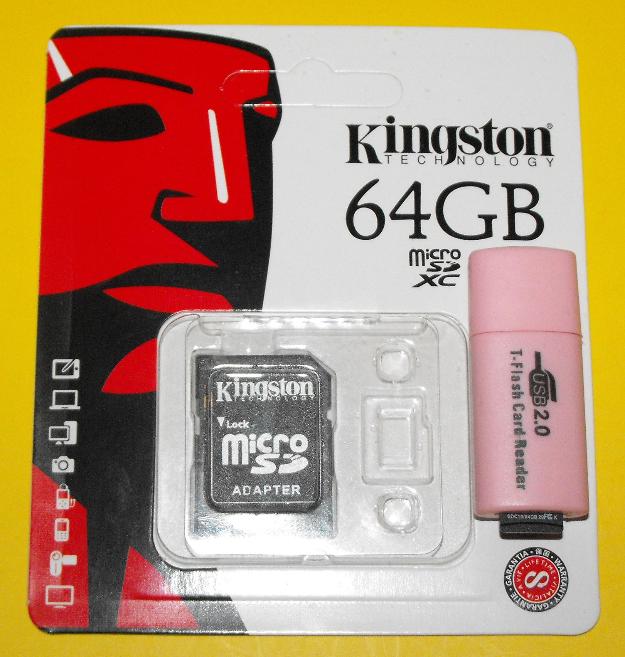 Stick USB roz NOU Kingston 64GB + adaptor micro sd CADOU - 129Ron - Pret | Preturi Stick USB roz NOU Kingston 64GB + adaptor micro sd CADOU - 129Ron