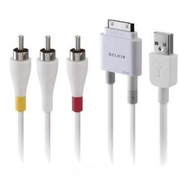 BELKIN iPHONE/iPOD AV CABLE - 30 PIN-USB, A/V-3.5mm - Pret | Preturi BELKIN iPHONE/iPOD AV CABLE - 30 PIN-USB, A/V-3.5mm