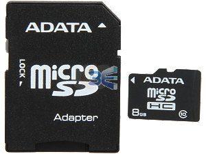 A-Data Micro-SDHC 8GB Clasa 10 + SD Adapter - Pret | Preturi A-Data Micro-SDHC 8GB Clasa 10 + SD Adapter