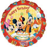 Balon folie metalizata Mickey &amp; Friends Happy Birthday 45cm - Pret | Preturi Balon folie metalizata Mickey &amp; Friends Happy Birthday 45cm