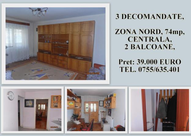 VAND APARTAMENT CU 3 CAMERE DECOMANDAT, ZONA IOSIF COCEA, CU 2 BALCOANE, - Pret | Preturi VAND APARTAMENT CU 3 CAMERE DECOMANDAT, ZONA IOSIF COCEA, CU 2 BALCOANE,