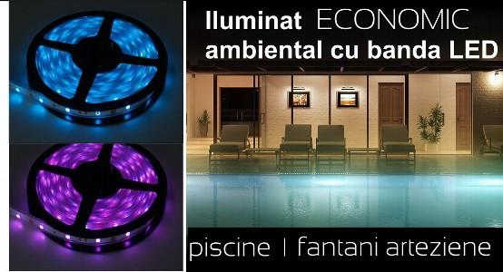 Banda led iluminat exterior piscine si fantani - Pret | Preturi Banda led iluminat exterior piscine si fantani