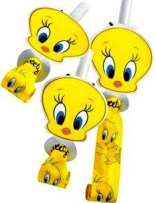 Set de 6 Suflatori spirale sonore TWEETY YELLOW - Pret | Preturi Set de 6 Suflatori spirale sonore TWEETY YELLOW