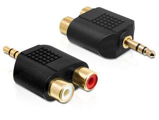 Adaptor audio Stereo jack 3.5 mm 3 pini T la 2 x RCA M, Delock 65365 - Pret | Preturi Adaptor audio Stereo jack 3.5 mm 3 pini T la 2 x RCA M, Delock 65365