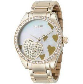 Ceas Fossil Gold Glitz Crystal Hearts ES2164 - Pret | Preturi Ceas Fossil Gold Glitz Crystal Hearts ES2164