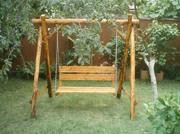 balansoar stil rustic din lemn masiv - Pret | Preturi balansoar stil rustic din lemn masiv