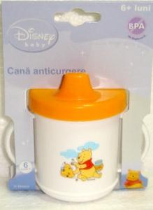 Cana Primii Pasi Disney anticurgere, cu manere, fara BPA - Pret | Preturi Cana Primii Pasi Disney anticurgere, cu manere, fara BPA