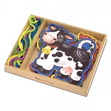 Melissa&amp;Doug - Joc cu sireturi - Animale de la ferma - Pret | Preturi Melissa&amp;Doug - Joc cu sireturi - Animale de la ferma