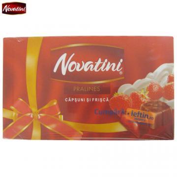 Praline de ciocolata cu capsuni si frisca Novatini 140 gr - Pret | Preturi Praline de ciocolata cu capsuni si frisca Novatini 140 gr