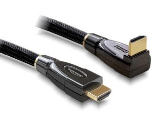 Cablu HDMI 1.4 Premium 19T - 19T 2M angle, Delock 82741 - Pret | Preturi Cablu HDMI 1.4 Premium 19T - 19T 2M angle, Delock 82741