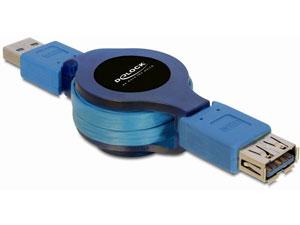 Cablu prelungitor USB 3.0 retractabil 1M, Delock 82649 - Pret | Preturi Cablu prelungitor USB 3.0 retractabil 1M, Delock 82649