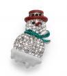 Brosa Snowman cu cristale Swarovski - Pret | Preturi Brosa Snowman cu cristale Swarovski