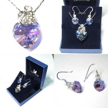 Set Swarovski Purple - Pret | Preturi Set Swarovski Purple