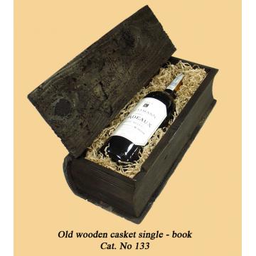 Cutie de cadou din lemn antichizat pentru o sticla de vin - Pret | Preturi Cutie de cadou din lemn antichizat pentru o sticla de vin