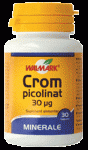 Crom picolinat 30 mcg - 30 capsule - Pret | Preturi Crom picolinat 30 mcg - 30 capsule