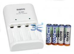 Incarcator Sanyo + 4 acumulatori Ni-Mh tip R6 AA de 2700mAh.Cod MQN04-E-4-2700. - Pret | Preturi Incarcator Sanyo + 4 acumulatori Ni-Mh tip R6 AA de 2700mAh.Cod MQN04-E-4-2700.