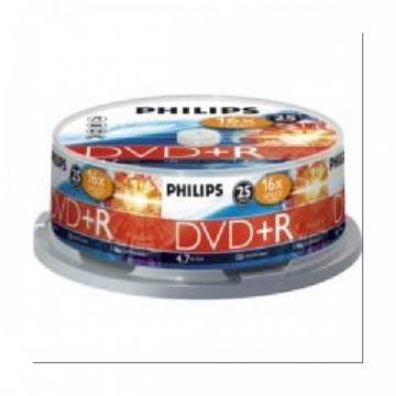 DVD+R 4.7GB, (25 buc. Spindle, 16x) PHILIPS - Pret | Preturi DVD+R 4.7GB, (25 buc. Spindle, 16x) PHILIPS