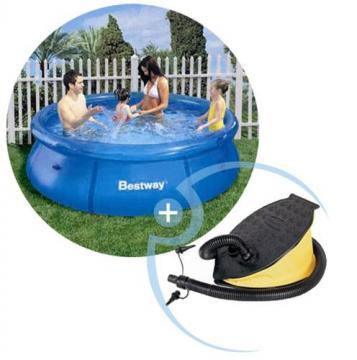 Set Complet Bestway Piscina Fast Set + Pompa de Picior - Pret | Preturi Set Complet Bestway Piscina Fast Set + Pompa de Picior