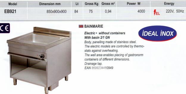 Bain marie pe suport si spatiu depozitare-LINIA 900- CLR.60.EB 921 - Pret | Preturi Bain marie pe suport si spatiu depozitare-LINIA 900- CLR.60.EB 921