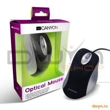 Mouse CANYON CNR-MSO03 (Cable, Optical 800dpi,3 btn,USB) Black/Silver - Pret | Preturi Mouse CANYON CNR-MSO03 (Cable, Optical 800dpi,3 btn,USB) Black/Silver