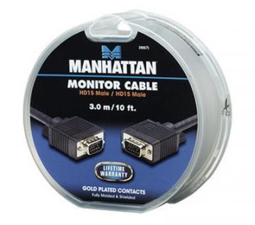 Cablu Monitor HD15 male - HD15 male Manhattan 390675 - Pret | Preturi Cablu Monitor HD15 male - HD15 male Manhattan 390675