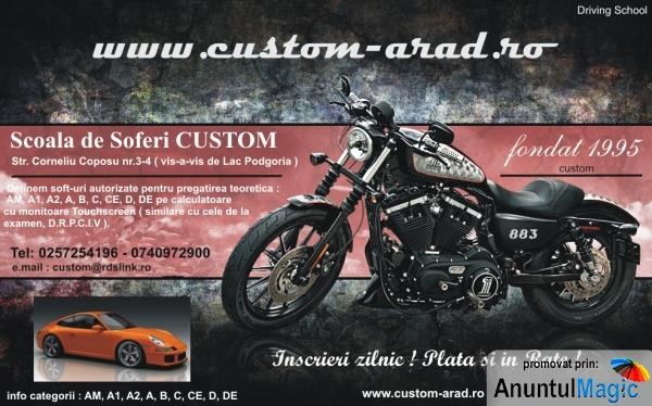 Scoala soferi custom am, a1, a2, a, b, c, ce, d, de - Pret | Preturi Scoala soferi custom am, a1, a2, a, b, c, ce, d, de