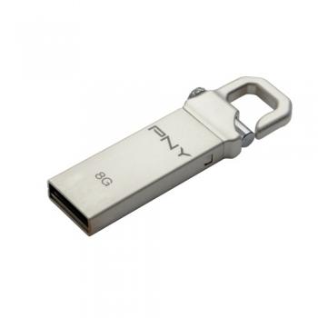 USB Flash Drive 8GB Hook Attache PNY metal housing - FDU8GBHOOK-EF - Pret | Preturi USB Flash Drive 8GB Hook Attache PNY metal housing - FDU8GBHOOK-EF