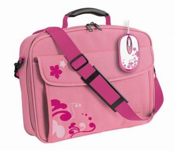 Geanta notebook 15.4" (16266) TRUST, pink + mouse bundle - Pret | Preturi Geanta notebook 15.4" (16266) TRUST, pink + mouse bundle