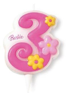 Lumanare tort Barbie cifra 3 - Pret | Preturi Lumanare tort Barbie cifra 3