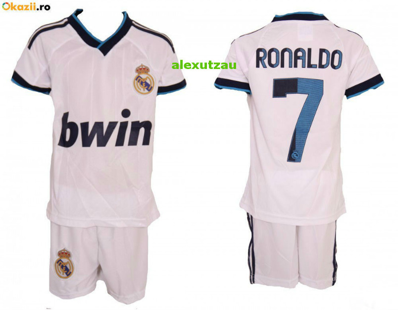 Compleu sort + tricou copii 4-14 ani real madrid ronaldo - Pret | Preturi Compleu sort + tricou copii 4-14 ani real madrid ronaldo