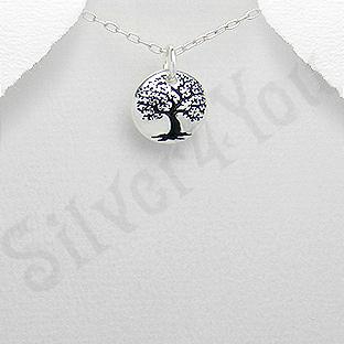 Silver4You.ro - Pandantiv argint copacul vietii negru - Pret | Preturi Silver4You.ro - Pandantiv argint copacul vietii negru
