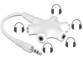 Adaptor audio stereo jack 3.5 mm 4 pini 6 x M, Delock 65362 - Pret | Preturi Adaptor audio stereo jack 3.5 mm 4 pini 6 x M, Delock 65362